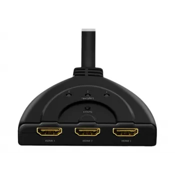 LogiLink - Divisor/conmutador de vídeo/audio - 3 x HDMI - Sobremesa