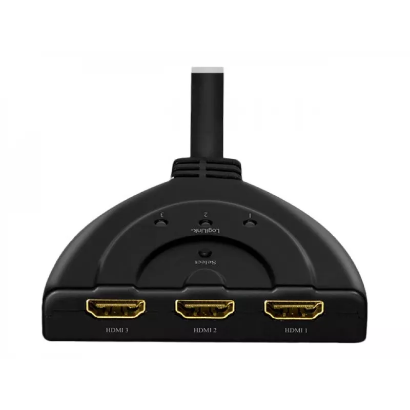 LogiLink - Divisor/conmutador de vídeo/audio - 3 x HDMI - Sobremesa