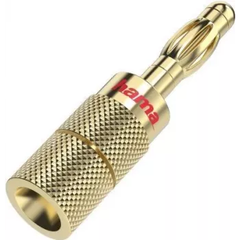 Hama 00205201 Conector de cable banana dorado recto 4 uds.
