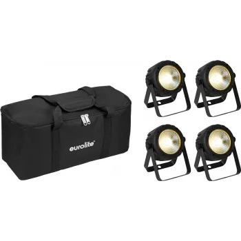 Set de focos LED PAR EUROLITE 20000950 – 4x LED COB, incluye bolsa blanda