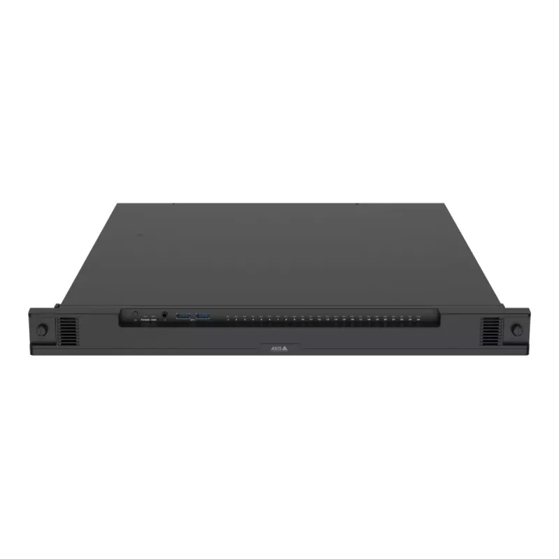Grabador de vídeo en red AXIS S2224 Mk II 24 canales, reproducción de 48 canales, 7680×4320, HDD de 6 TB, SSD de 256 GB, RAID 0/1/10, 1U, Negro