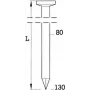 Clavos en tira de cabeza redonda BeA R20 4,2×120 mm, 1500 unidades