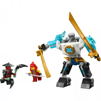 LEGO NINJAGO Set 71827 Mech traje de combate de Zane, 92 piezas, 2 minifiguras, altura 100 mm, edad 6+
