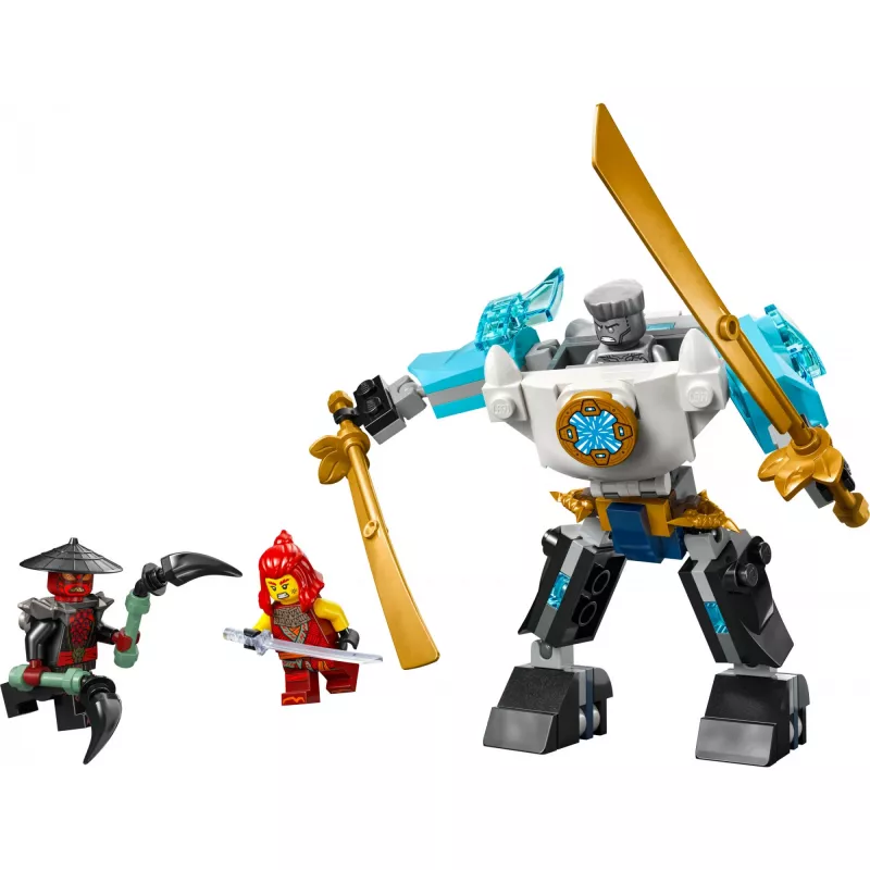 LEGO NINJAGO Set 71827 Mech traje de combate de Zane, 92 piezas, 2 minifiguras, altura 100 mm, edad 6+