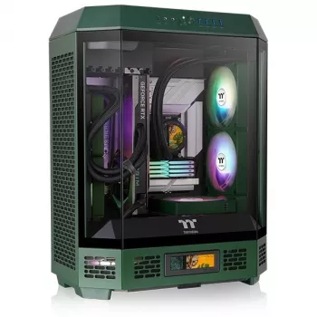 The Tower 600, caja torre Verde oscuro, cristal templado x 3