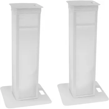 Eurolite 32000050 2x Stage Stand, variable, con funda y bolsa, blanco