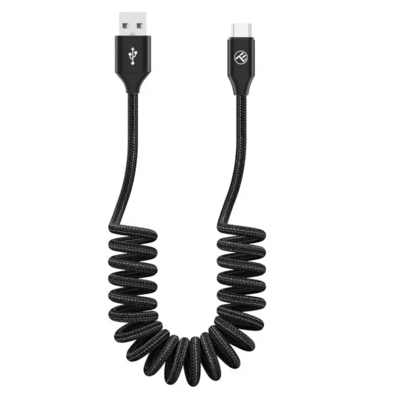 Cable de datos USB a USB-C Tellur Extendable 3A 1,8 m negro