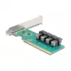 Tarjeta de bifurcación DELOCK PCIe x16 a 4× internos SFF-8643 NVMe, Low-Profile