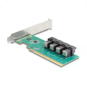 Tarjeta de bifurcación DELOCK PCIe x16 a 4× internos SFF-8643 NVMe, Low-Profile
