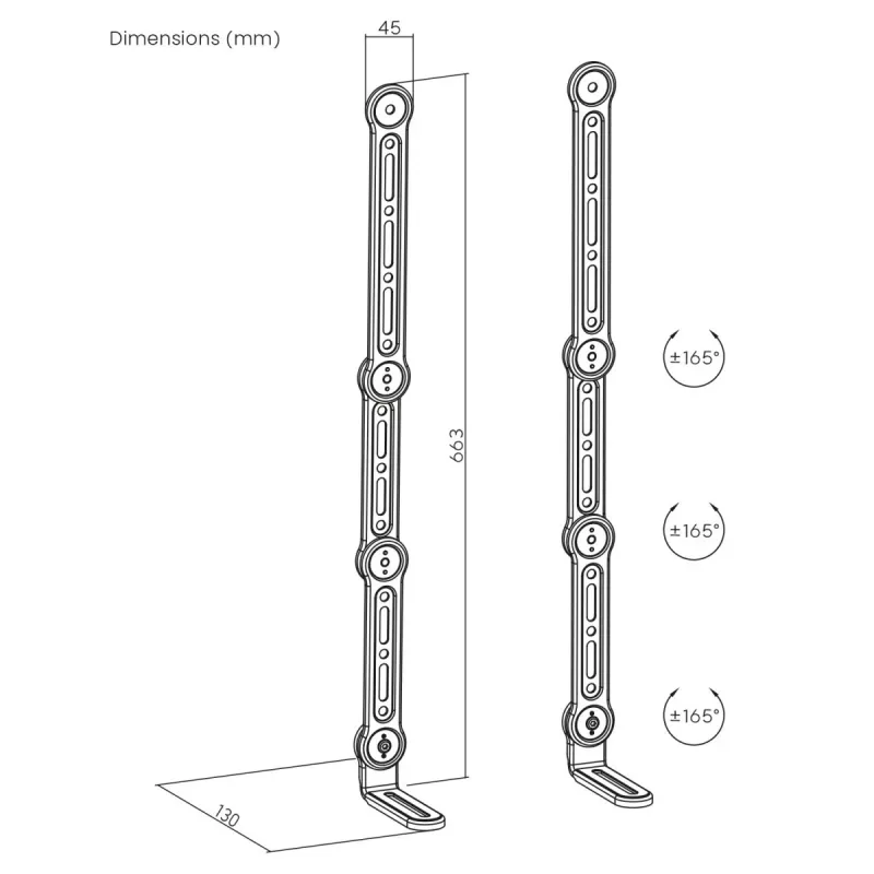 Soporte VESA universal Maclean para barra de sonido, máx. 15 kg, MC-335