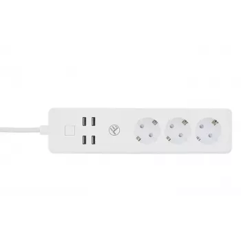 Regleta inteligente WiFi Tellur con 3 tomas AC y 4 puertos USB (4A)