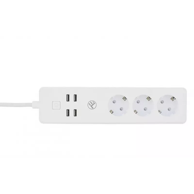 Regleta inteligente WiFi Tellur con 3 tomas AC y 4 puertos USB (4A)