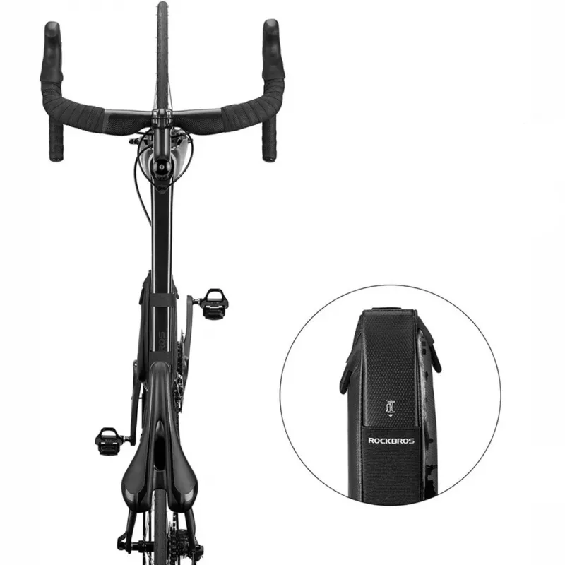 Rockbros B39-2 Bolsa de cuadro para bicicleta impermeable, negra