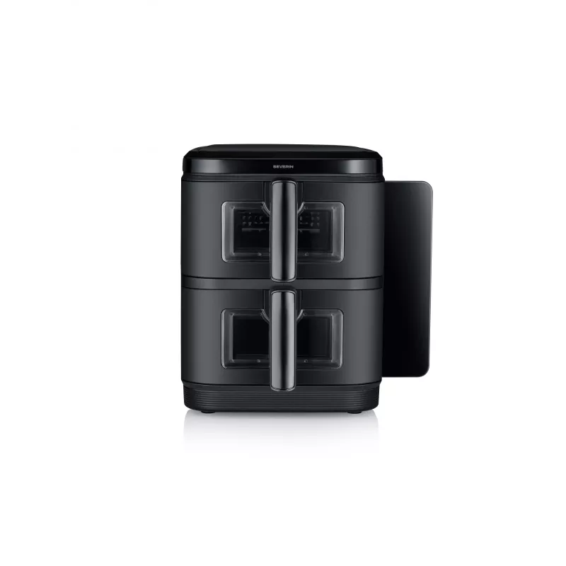Freidora SEVERIN FR 2468 S-Fry Duo Stack 2 en 1 capacidad de cocción, diseño de doble cesta