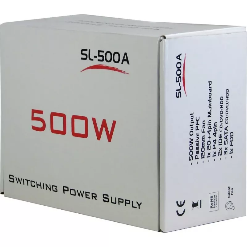 Fuente de alimentación Inter-Tech SL-500W(A) 500W ATX no modular