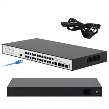 Extralink Hypnos Switch, 24x RJ45 1000Mb/s, 4x SFP+, L3, gestionado