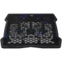 CANYON NS03, Base refrigeradora con doble ventilador y hub 2x USB 2.0, apta para portátiles de 10”-15.6”, plástico ABS y hierro, medidas del ventilador: 125*125*15mm (2 uds.), DC 5V, velocidad del ventilador: 800-1000 rpm, tamaño