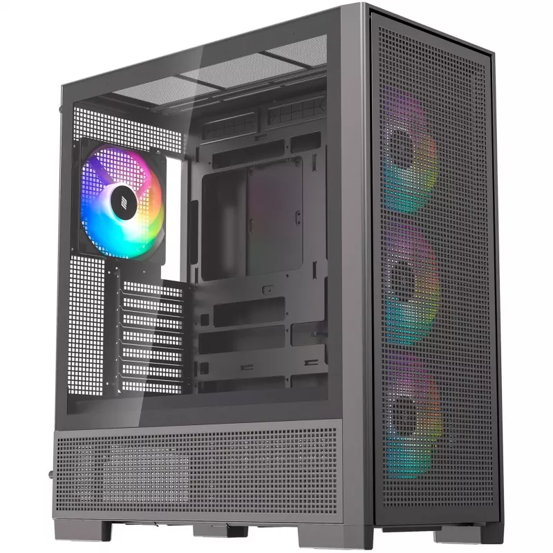 Caja de PC Silentware Air 2000 A-RGB negra — semitorre, ventana lateral de cristal templado