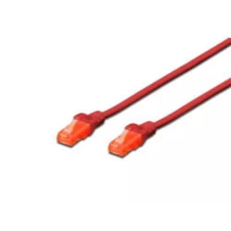 Cable de parcheado Digitus CAT 6 U/UTP LSZH 1m rojo