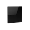 Radiador de pared AENO Premium Eco Smart Quadro, 500 W, 50x50 cm, vidrio templado, calefacción por infrarrojos y convección, indicador LED tipo de enchufe: Europa (tipo E/F), NEGRO, Fabricado en Polonia