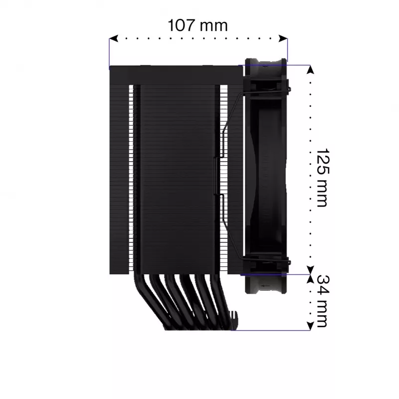 Disipador de CPU Endorfa Fortis 5 negro