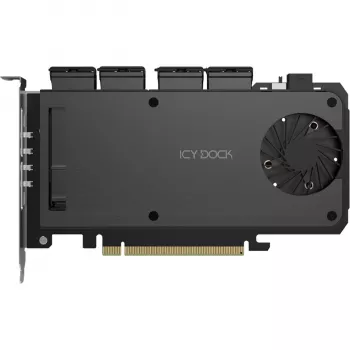 Tarjeta adaptadora 4 x M.2 NVMe SSD Mobile Rack, Icy Dock MB204MP-B