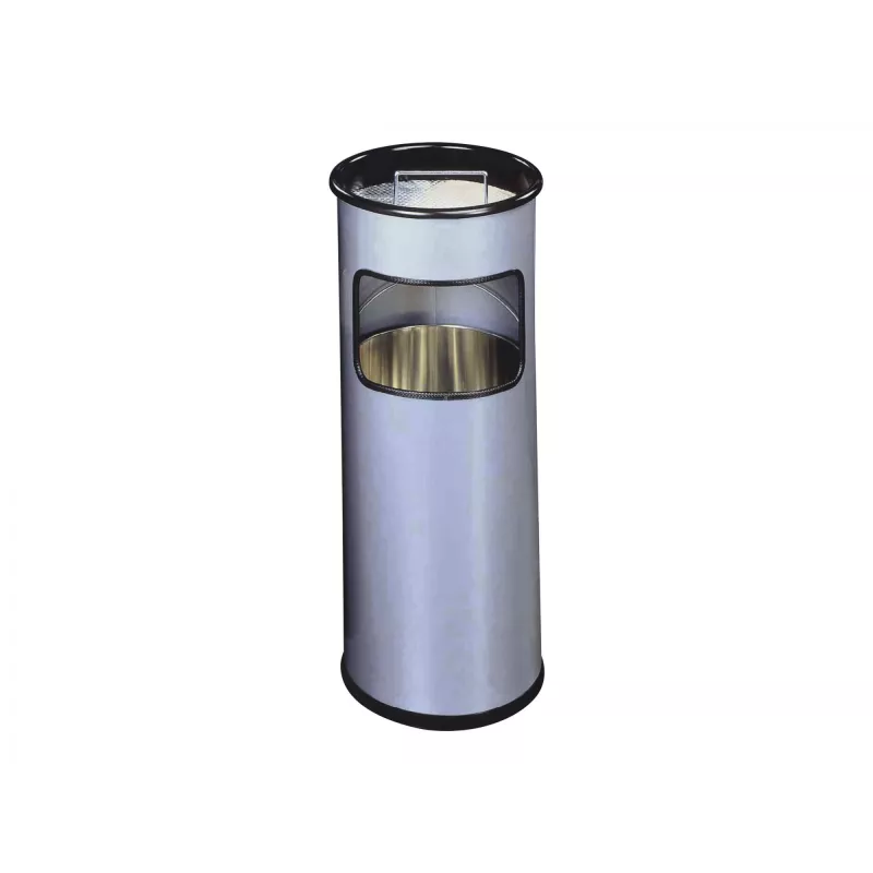 Cenicero/papelera Durable - Redonda - 17 L - Metal