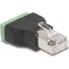 Adaptador de cable DeLOCK 66603 RJ45 a regleta de 4 polos negro verde