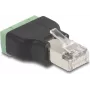 Adaptador de cable DeLOCK 66603 RJ45 a regleta de 4 polos negro verde
