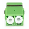 DIGITUS DN-96007-1APC-OF Acoplador de fibra óptica LC/APC dúplex, monomodo OS2, sin brida, verde