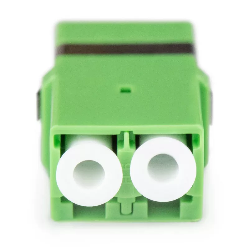 DIGITUS DN-96007-1APC-OF Acoplador de fibra óptica LC/APC dúplex, monomodo OS2, sin brida, verde