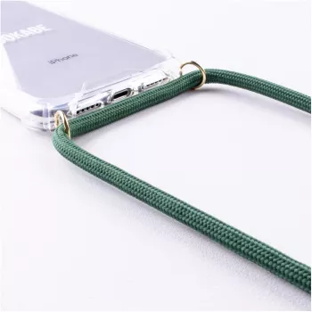 Funda con collar para smartphone Lookabe para iPhone 7/8, oro con detalles verdes