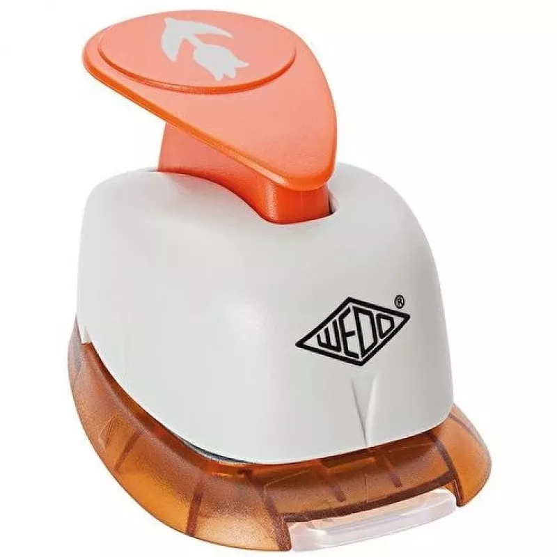 Perforadora decorativa Wedo 168212 gris naranja para papel