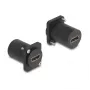 DeLOCK módulo tipo D HDMI 8K 60Hz conector hembra a conector hembra con tornillos negro