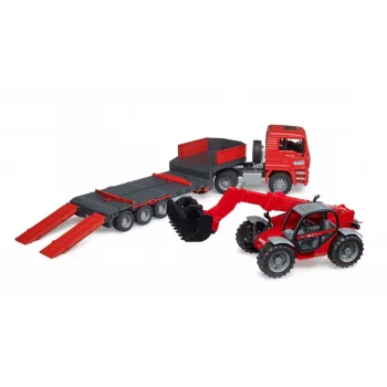 Set de vehículos BRUDER MAN TGA camión cargador con cargador Manitou