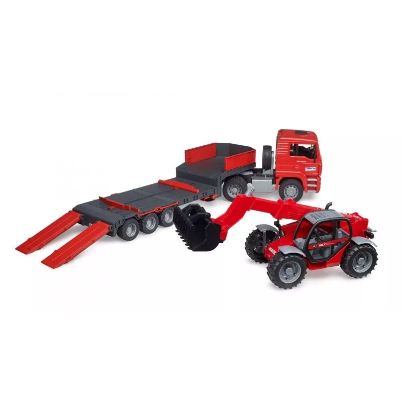 Set de vehículos BRUDER MAN TGA camión cargador con cargador Manitou