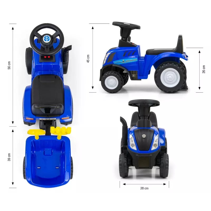 Correpasillos milly mally New Holland T7 tractor, modelo 27652, azul
