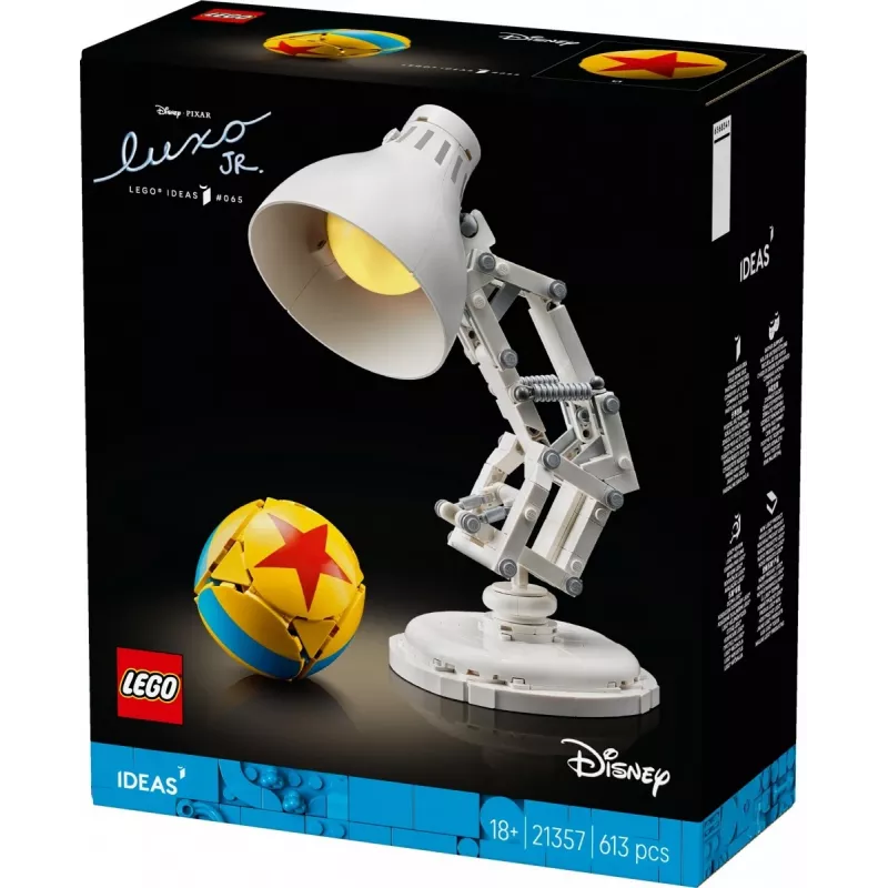 Juguete de construcción LEGO Ideas Modelo 21357 — Luxo Jr., 613 piezas, 290×140×110 mm
