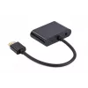 Gembird A-HDMIM-HDMIFVGAF-01 adaptador HDMI macho a HDMI hembra + VGA hembra con audio y puerto de alimentación