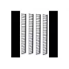APC NetShelter Gestión de cables, gestor de cables vertical, para racks NetShelter SX Networking 48U, set de 4 uds., 250 x 2045 x 170 mm