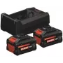 EXPERT Set de inicio 2x EXBA 18V-55 + cargador de doble tensión GAL 12V/18V-80 (negro, 2x batería de litio 5,5 Ah, AMPShare Alliance)