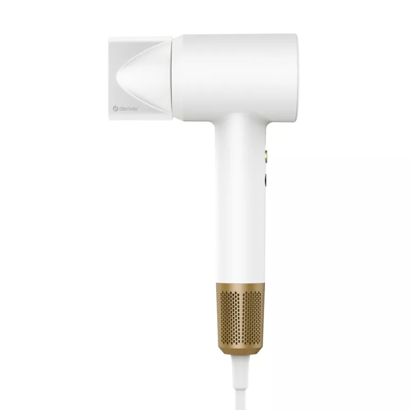 Secador de pelo DENVER HDD-1400W, 1400 W, blanco, 110–240 V, cable 1,8 m, 25–75 °C, 70×89×280 mm