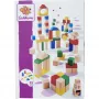 Bloques de construcción de madera Eichhorn colorido/natural (75 piezas)
