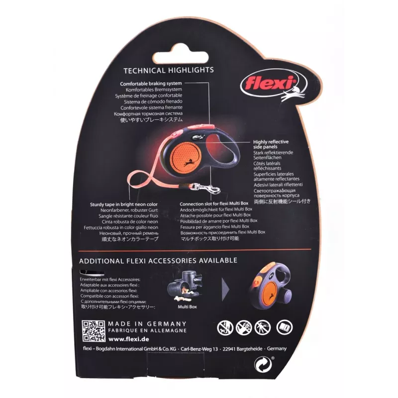 FLEXI new Neon M - correa automática para perros - 5 m