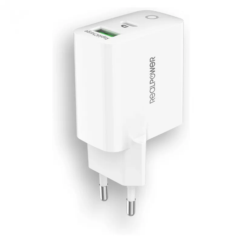 Cargador RealPower PC-20 Smartphone Tablet Blanco