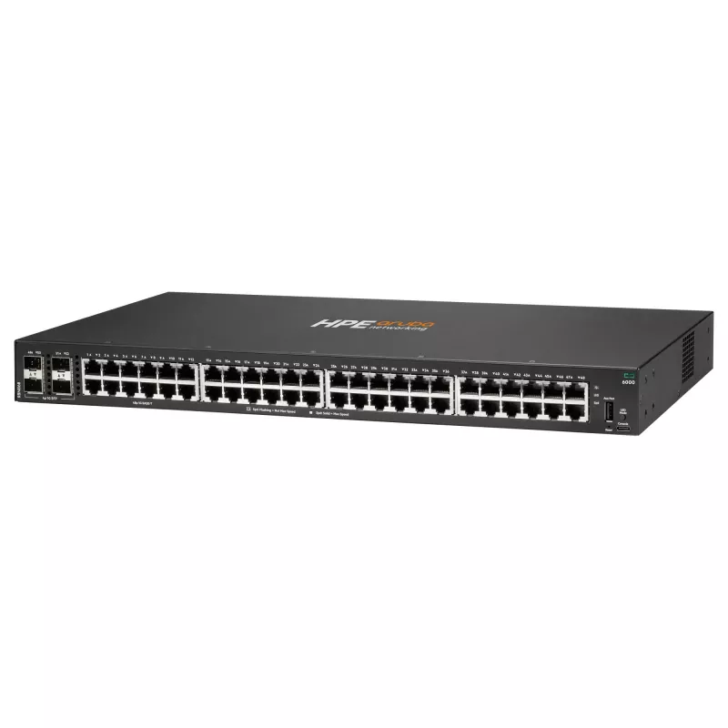 HPE - Aruba 6000 48G 4SFP Switch - Switch - L3 - gestionado - 48 x 10/100/1000 + 4 x Gigabit SFP - flujo de aire lateral - montaje en rack - AC 100 - 127 V / 200 - 240 V