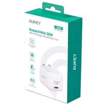 Cargador de pared PA-B1L Blanco Omnia II Mini 1xUSB-C PowerDelivery 30W 5A