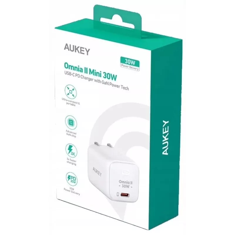 Cargador de pared PA-B1L Blanco Omnia II Mini 1xUSB-C PowerDelivery 30W 5A