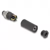 Conector DeLOCK M8 codificación A 3 polos conector macho conexión por tornillo negro