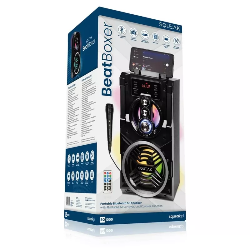 BeatBoxer altavoz Bluetooth 5.1 - Altavoz Bluetooth con karaoke